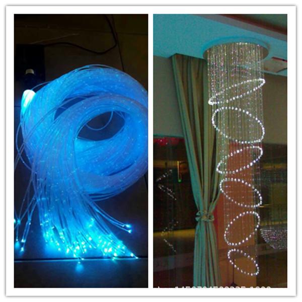 PMMA Optical Fiber Strand 3x0.75mm Flash Point Waterfall Curtain Lighting, 500m Roll