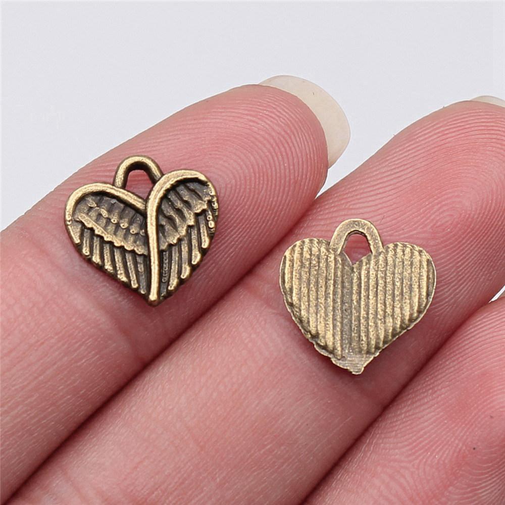 Small Angel Wings Fairy Detail Charm Antique Bronze Zinc Alloy Jewelry Making Supplies Jewelry Making Accessory Charms