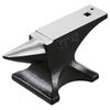 Single Horn Anvil, 25lbs Cast Steel Anvil, High Hardness Rugged Round Horn Anvil for Blacksmiths, with Stable Base
