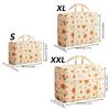 3pcs Extra Large Foldable Storage Bag Contemporary Rectangle Non Woven Polyester with Handles Flip Top Closure Dustproof