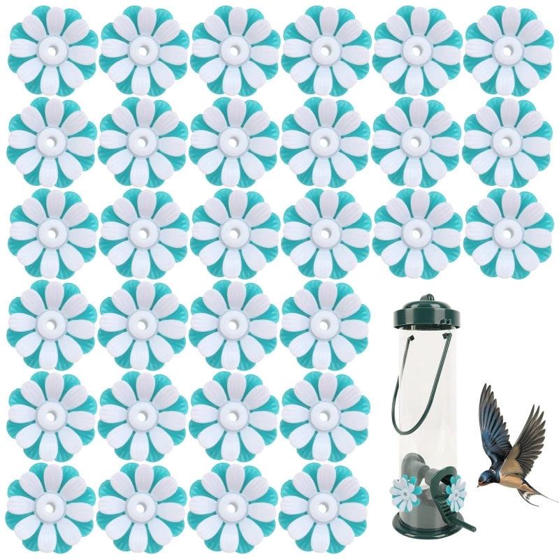 30 Stück Praktische Blumenersatzteile für Vogelfutterspender Garten Kolibri-Gießflasche Blumenauslass für Wildvogelfütterung