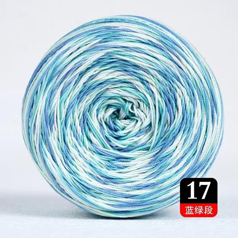 50g/Rotolo Filato di Cotone in Pizzo per Torta per Uncinetto & Maglia Fatto a Mano Fai da Te Morbido Caldo Filato Colorato a Gradiente Filo Materiali per Maglioni
