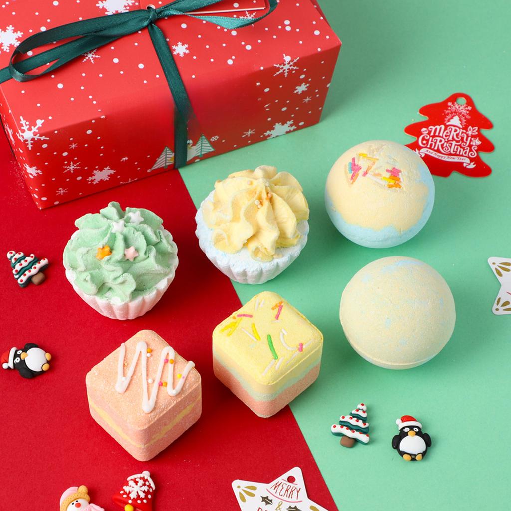 6PCS Aromatherapy Bath Bombs Stress Relief Relaxation Scented Shower Bath Salt Ball for Valentine's Day/Birthday Gift