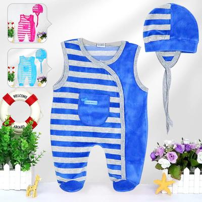 Ragazzi Ragazza Bambino Senza Maniche Un Pezzo Pagliaccetto Neonato Indossare Un Cappello Inverno Primavera In Pile Caldo Footie Con Bottoni Pantaloni Caldi In Cotone