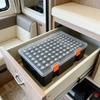Big Capacity Battery Storage Case Holds 64 Normal And 36 Mini Batteries With Locking Lid For Easy Maintenance