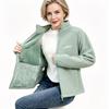 2026 Autumn/Winter Women's Thick Fleece Sherpa Jacket with Warm Stand Collar