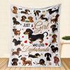 1 Stück Niedliche Dackel Flanelldecke zum Werfen für Couch Bett Sofa Warme Decken Perfekte Festivalgeschenke für ein Mädchen Jungen der Hunde Liebt