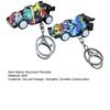 Go-cart Cartoon Keychain Pendant with Double-Ring Hook Anti-Detachable Design Decompression Tool Keychain Accessory