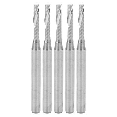 5pcs CNC End Mills Spiral Tungsten Steel Single Flute Milling Cutter 3.175x2x12x38mm