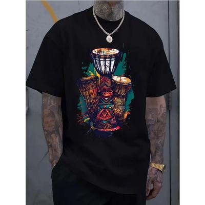Taglie Europee Uomo Abbigliamento Sportivo Casual Camicia a Maniche Corte, Fantasia Trendy Stampata 2D, Elastica e Comoda, Adatta per lo Sport