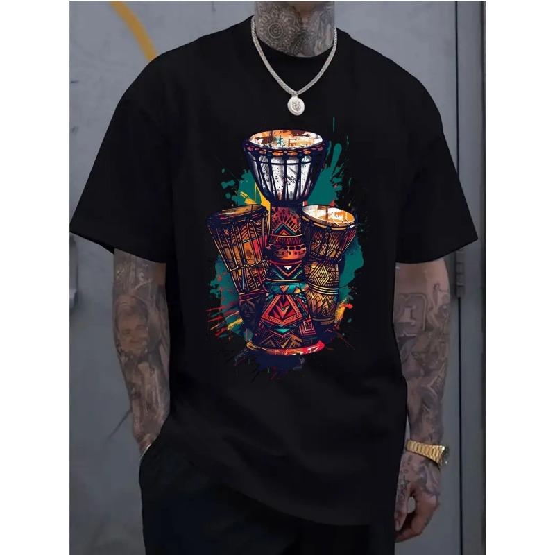 

Европейские размеры Мужская повседневная спортивная одежда Футболка с коротким рукавом, Модный 2D-принт, Эластичная и удобная, Подходит для спорта S чёрный