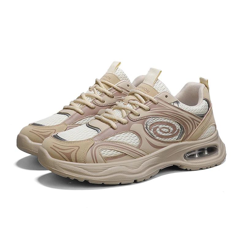 Nové prodyšné sportovní boty ze síťoviny Prodyšné pánské boty Měkká podrážka Tlumení nárazů Ležérní běžecké boty pro muže