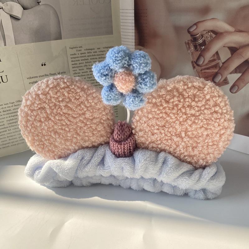 New Winter Mickey Hair Band Ins Girl Cute Face Wash Hair Band Headband Hair Band