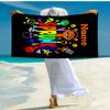 Custom Name Ultra-Soft Beach Towel with Sprunki Theme,Ideal for Pool - Camping, Diving - Perfect Travel Essential, Vibrant Beach Towel.
