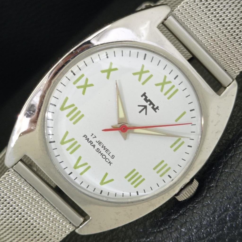 

VINTAGE HMT HAND-WINDING INDIAN MENS ROMAN FIGURE WHITE DIAL WATCH a702881-1 R211-a702881