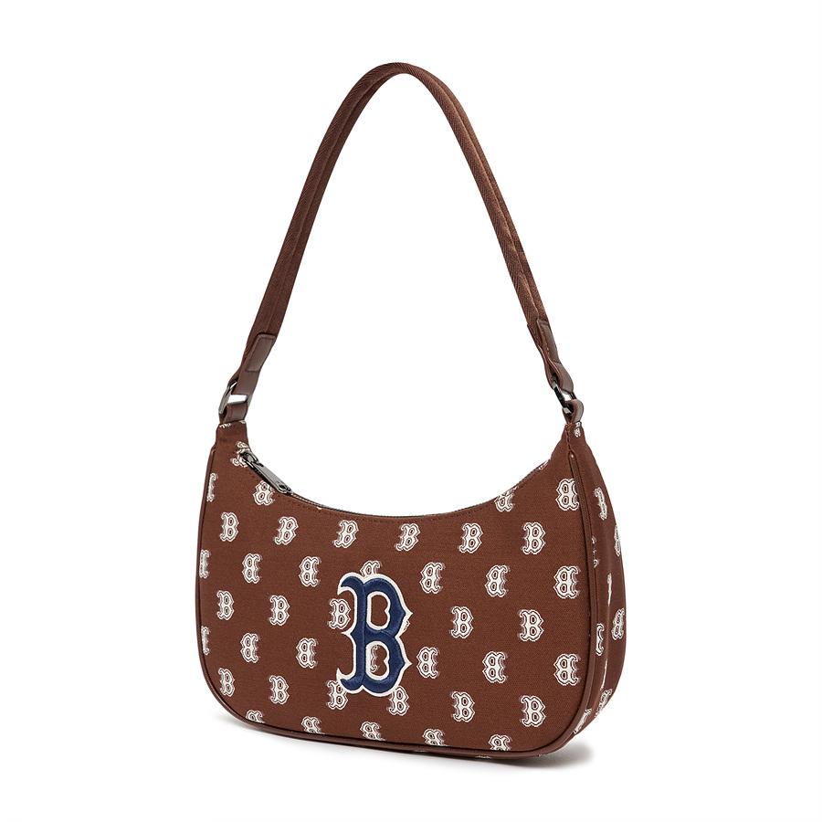 Mlb Classic Monogram Jacquard Hobo Bag B (D.Brown)