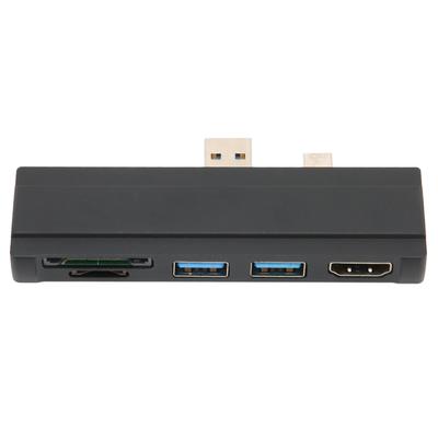 Pre Surface Dock 5 v 1 5 Gbps Čítačka pamäťových kariet Rozlíšenie 4K Hliníkové puzdro Hot Swap USB 3.0 Hub