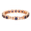Stunning Estele Rose Gold CZ Blue Stone Bracelet for Women