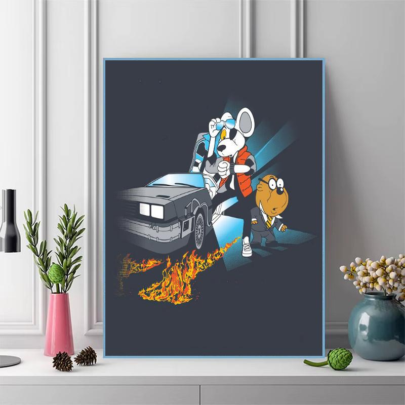 Danger Mouse 100% Round Full Drill 5D DIY Diamond Painting Embroidery Cross Stitch Rhinestone Décor