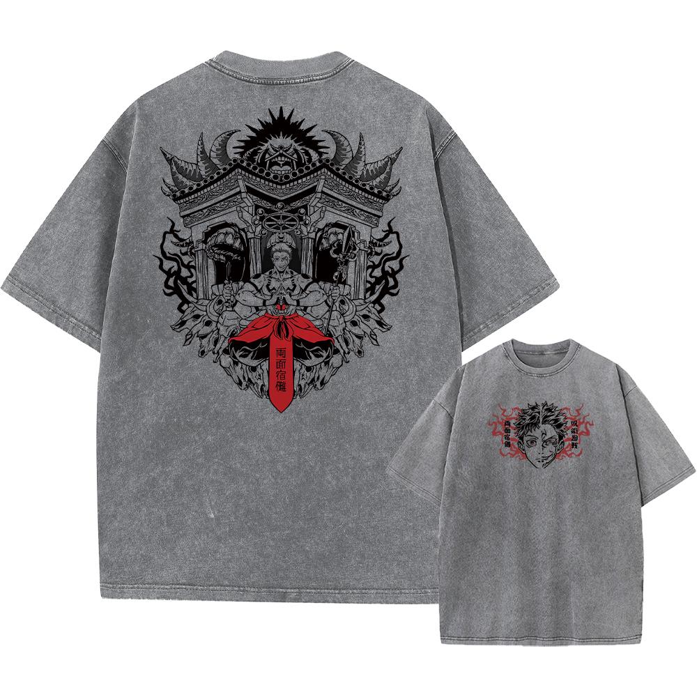 Anime Jujutsu Kaisen Streetwear Harajuku T-Shirt Print T-Shirt Herren Sommer Kurzarm T-Shirt Baumwolle Lockere Oberteile Tees