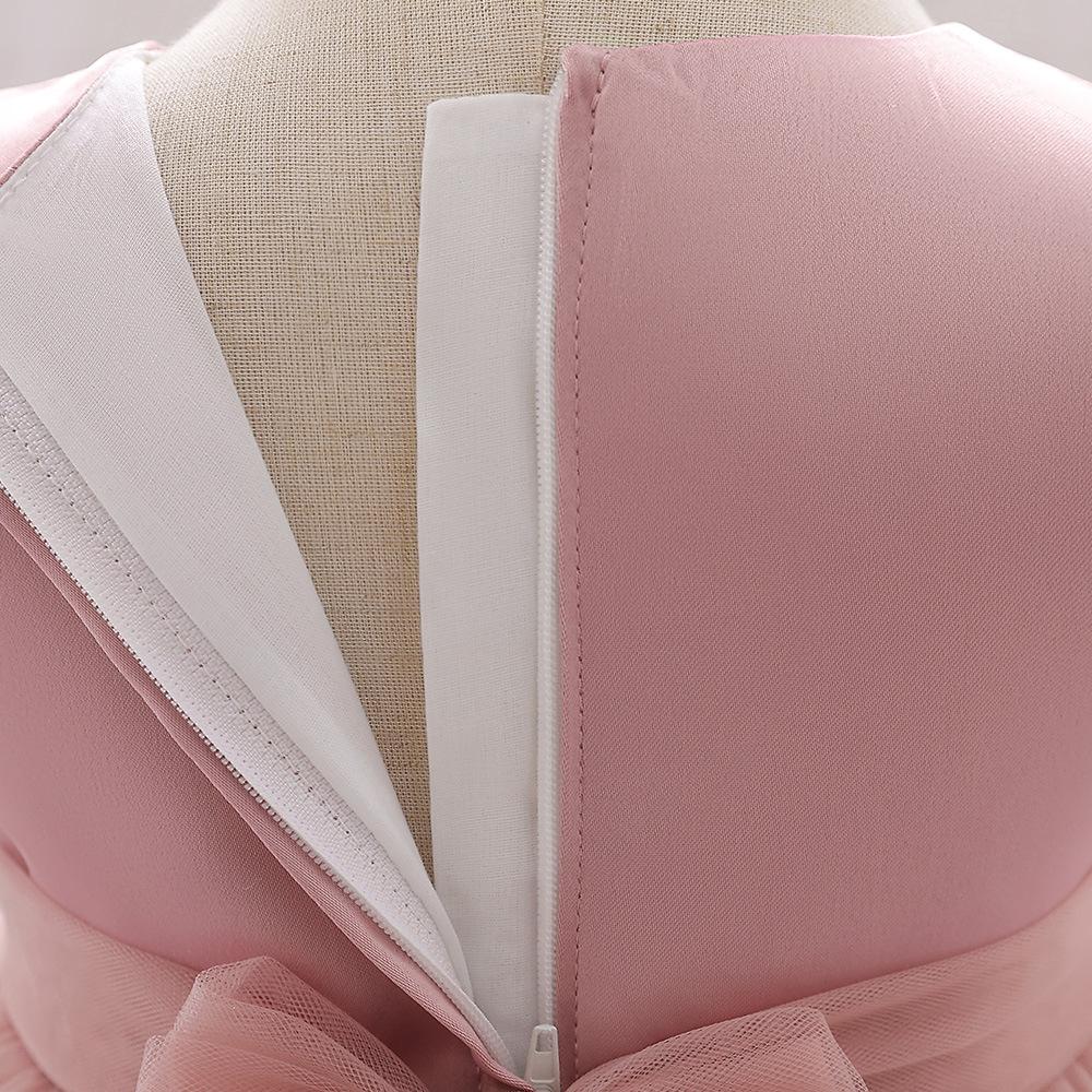 Holčička Růžové šaty Elegantní Princezna Narozeninová párty Plesové šaty Volánky pro děti Večerní Luxusní šaty Slavnostní kostýmy