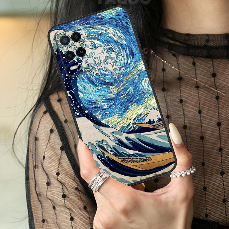 

Paintings Starry Night Van Gogh Case For Oppo A5 Pro A15 A17 A57 A77 A18 A38 A58 A78 A98 A94 A74 A54 A40 A60 A80 A96 A76 A16 OPPO A17