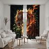 2-PCS HD digital black color dominating tiger curtains home decorating style decoration living room bedroom through rod curtai