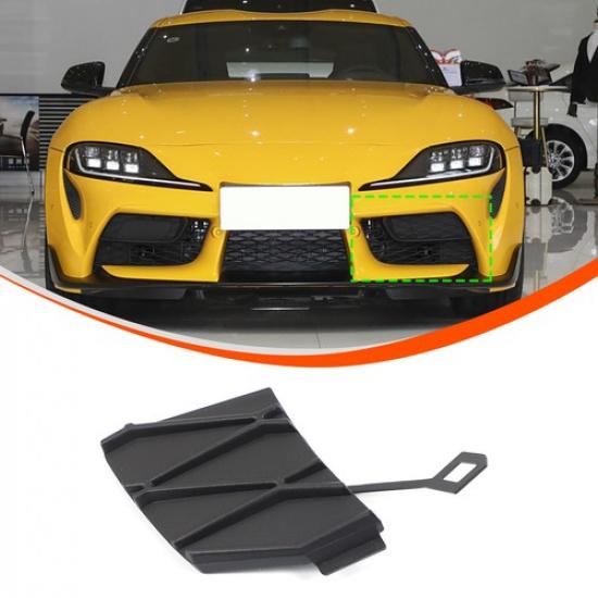 Black ABS Left Front Bumper Tow Hook Cover Cap For Toyota Supra A90 -25