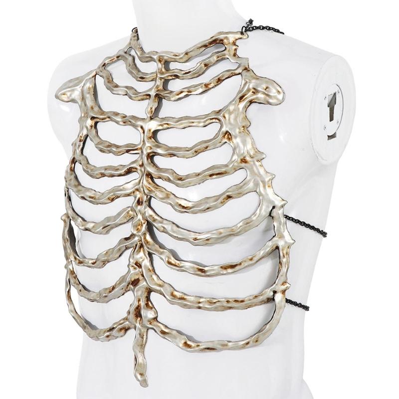 Scheletro di Plastica Realistico Costume Accessori Per Feste di Halloween e Spettacoli Teatrali Con Design Dettagliato