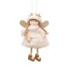 Christmas Ornament Cute Angel Doll With Festive Hat Fluffy Dress Design Festive Holiday Christmas Tree Decoration Gift Accessory