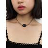 Onyx Oval String Necklace