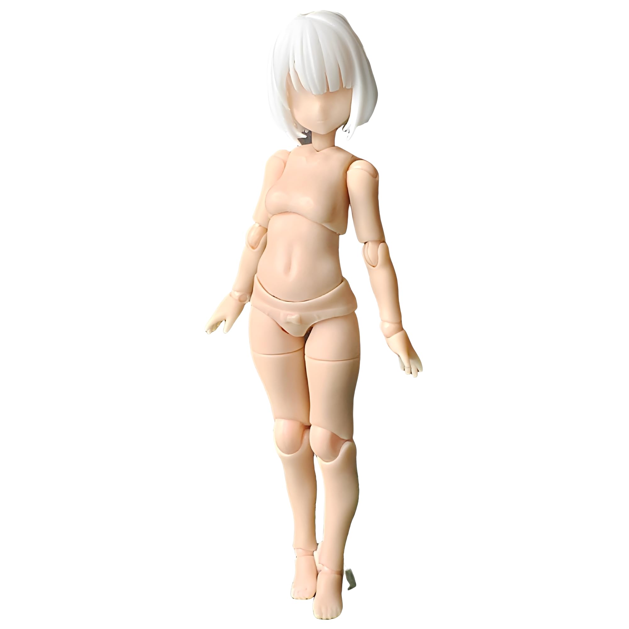 

AIEK 1/12 Sexy Mecha Girl 2D Articulated Action Figure, Large Bust Loli Body + Unpainted Head Sculpt, Skin Tone 1.0