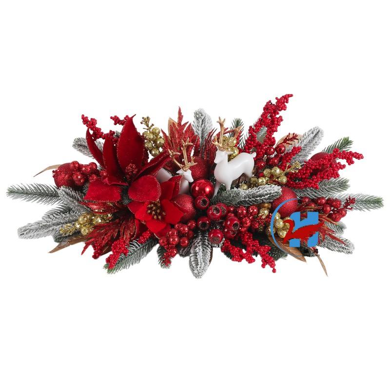Weihnachts-Hirsch Kerzenhalter Dekoration Tischmittelstück Feierparty Heimdekoration Kunststoff Laterne