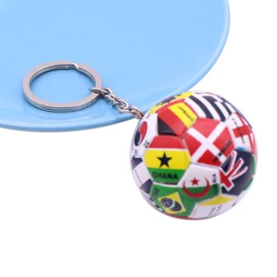 Simulation Sports Football Pendant Keychain Thirty-Two Countries Ball Flag Key Chain For Car  Bag Backpack Accessories Gift