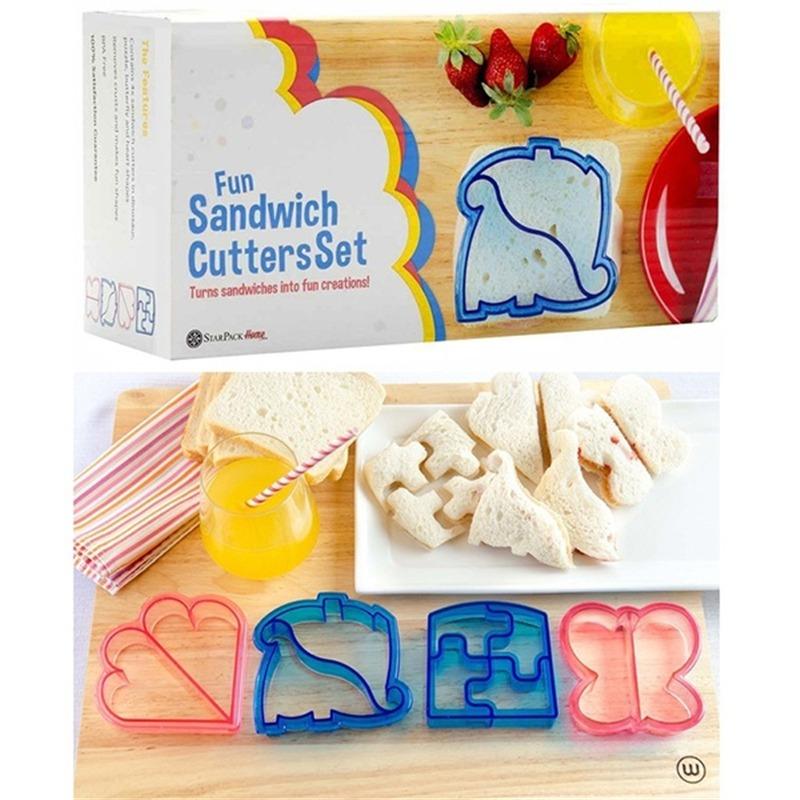 Sandwich Cutters Mould Food Toast Bread Mold Cute Baking Children Set Lunch Cutter Interesting Kitchen Accessories For Kids