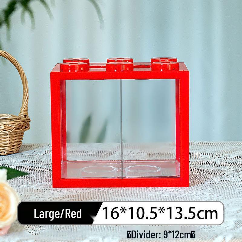 Transparent Desktop Aquarium: Fighting Fish, Jellyfish, Goldfish Tank with Street Stall Stand Design