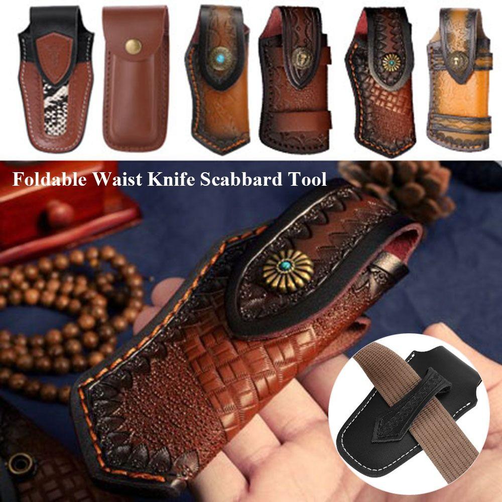 Foldable Waist Knife Scabbard 6 Styles Leather Sheath High Quality Case Holder  Outdoor Tool