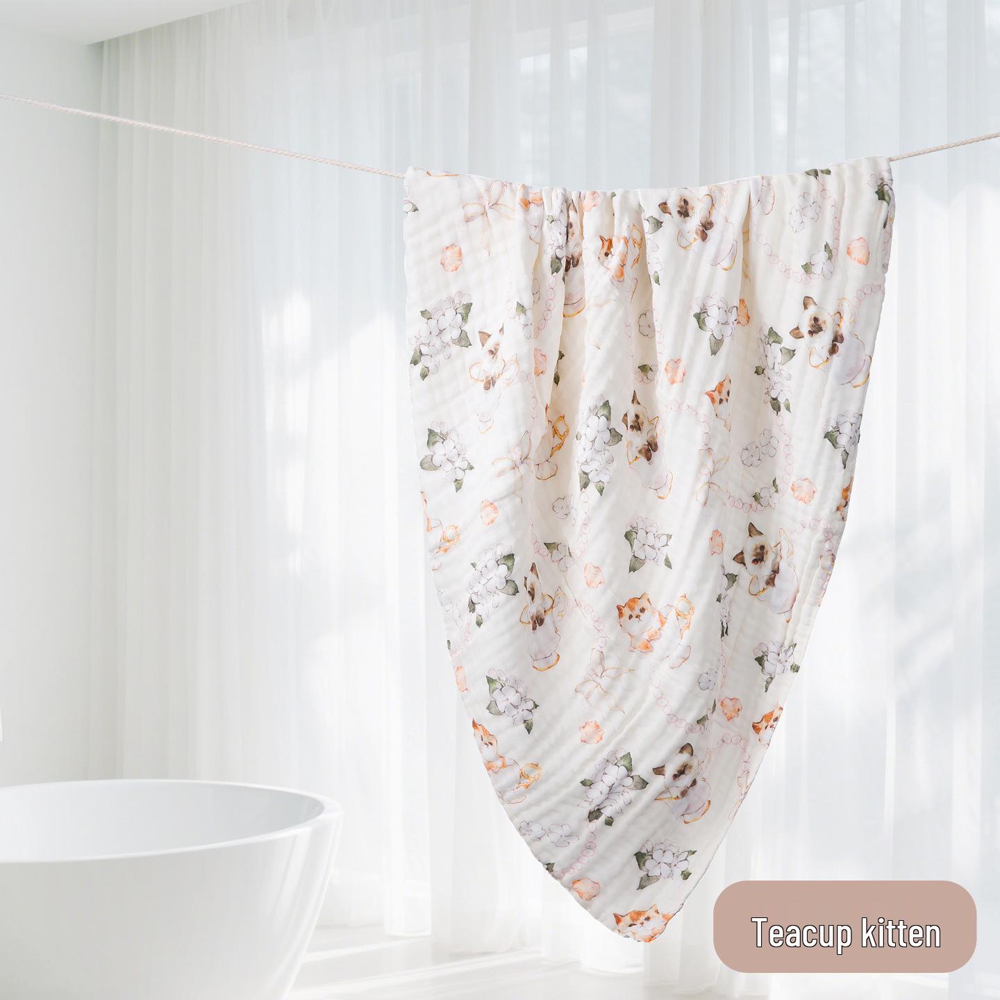 Набор детских пеленок и мочалок Jingbei Anyue класса А из бамбукового хлопка - 50 штук марлевых банных полотенец с сертификацией безопасности 100x105 cm