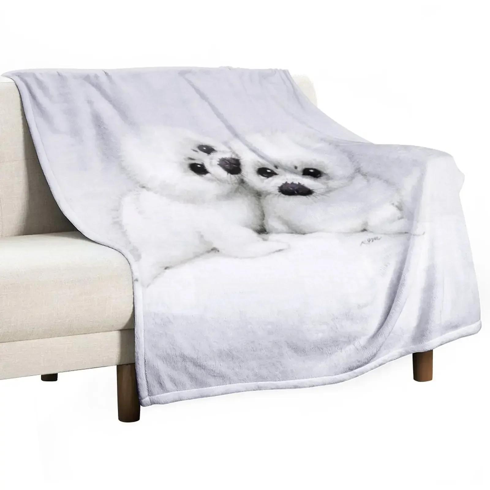 

Baby Seals Throw Blanket halloween Luxury Thicken Blankets 75x90cm
