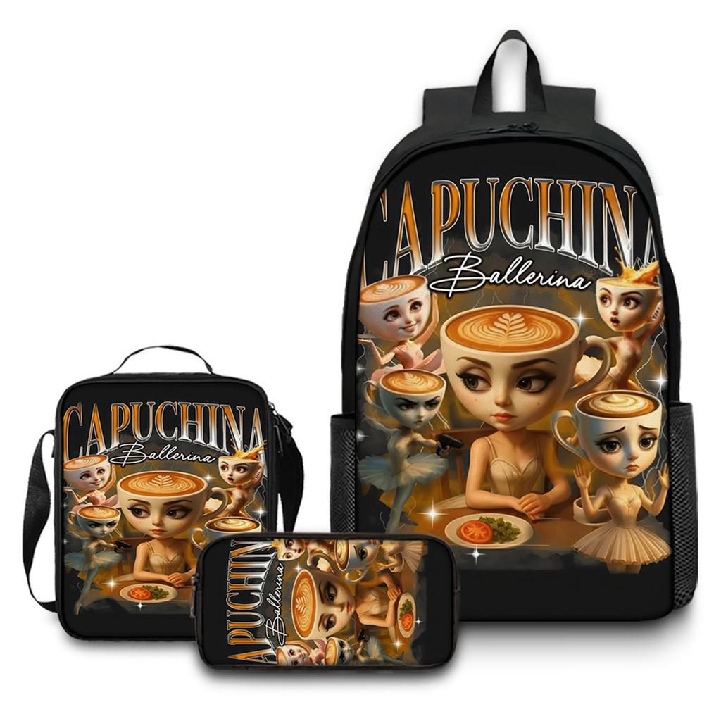 Cartoon Printing Casual Shoulder Bag Junior High School Students Large Capacity Backpacks