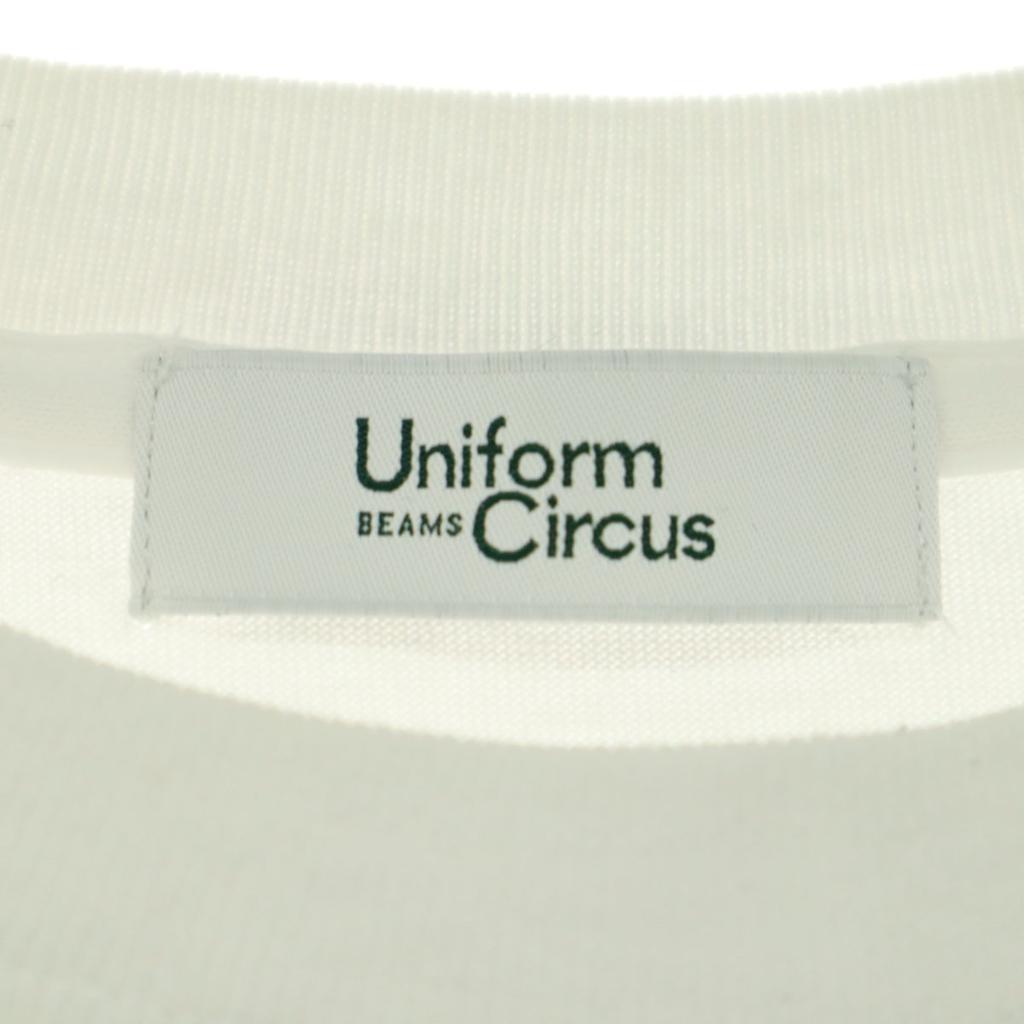 Beauty Products Uniform Circus BEAMS Print Short Sleeve T-shirt S White Men's Used