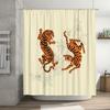 Decorative Tiger Shower Curtain Printed Fabric Vivid Design for Bathroom Decorations Easy Installation In Bathrooms