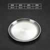 Thick Side 304 Stainless Steel Dinner Plate Round Steak Salad Deesert Cake Tray Kitchen Anti-scalding Plates for Western Food