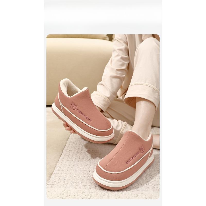 New Thick-soled and Fleece Warm Couple High-top Cotton Shoes for Women