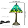 Modern Stained Glass Lamp 12 Inches Bedside Table Lamp for Living Room Bedroom Dorm Kitchen Home Decor Festival Birthday Gift