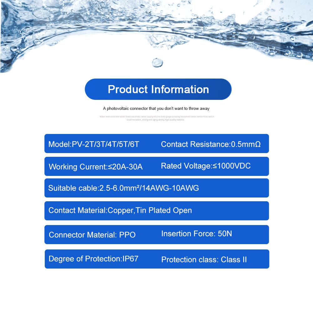 2T/3T/4T/5T/6T Solarmodul Abzweigkabel Stecker Parallelschaltung von Batteriemodulbaugruppe
