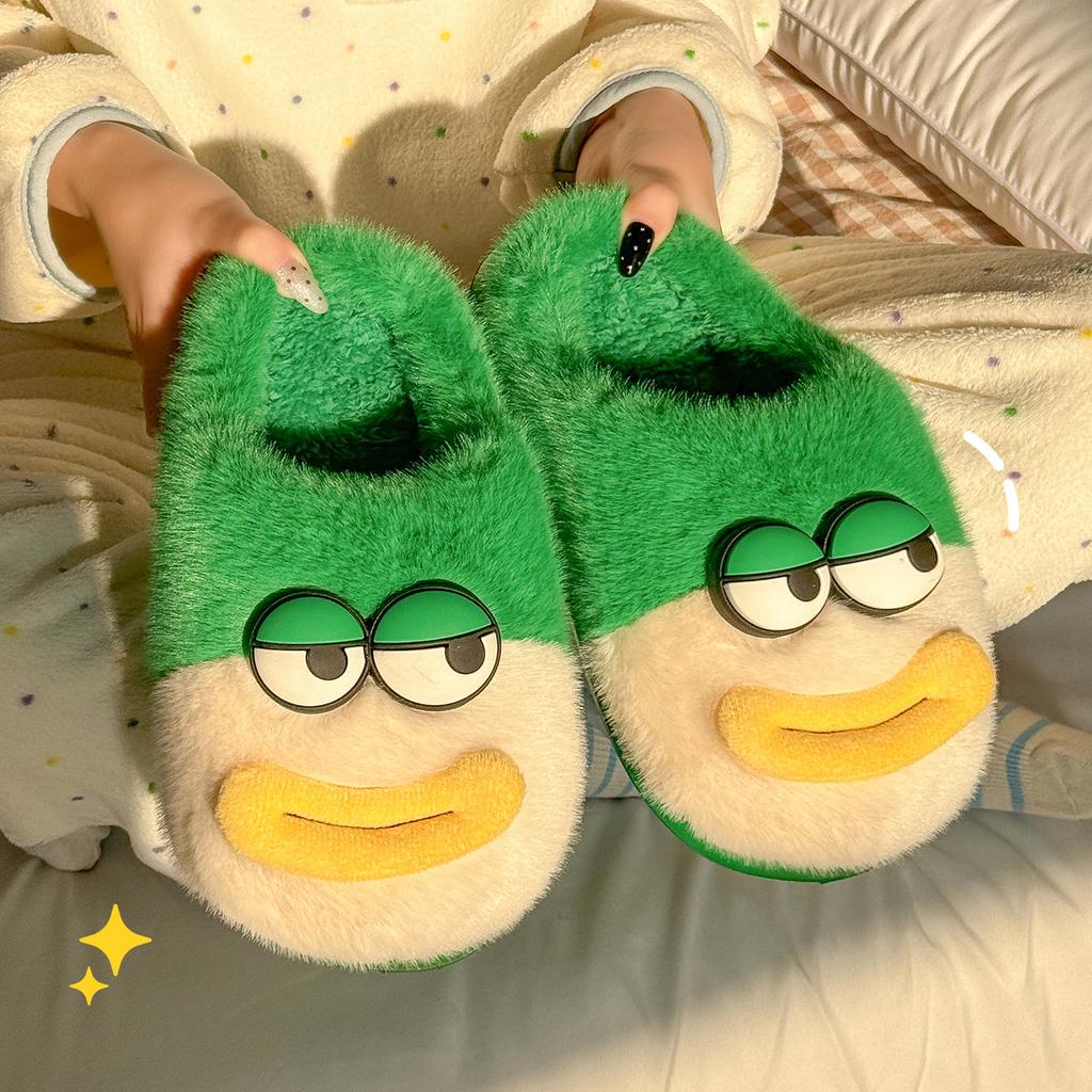 Parent-child cotton slippers autumn and winter new indoor home non-slip cute cartoon soft children's winter slippers winter