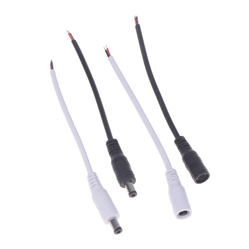 10 Adet Dc Güç Pigtail Kablo 22Awg Dişi Erkek 5.5Mm X 2.1Mm Konnektör 12V Güç Kaynağı Adaptörü Cctv Kamera Dvr Led Şerit İçin