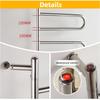 Wall Mounted Electric Heated Towel Rail Stainless Steel Bathroom Towel Rack Portable Electric Rotating Towels Heating Dryer
