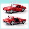 Modellino Auto Lega Chevrolet Corvette 1963 Classico Diecast Per Collezionisti E Esposizione